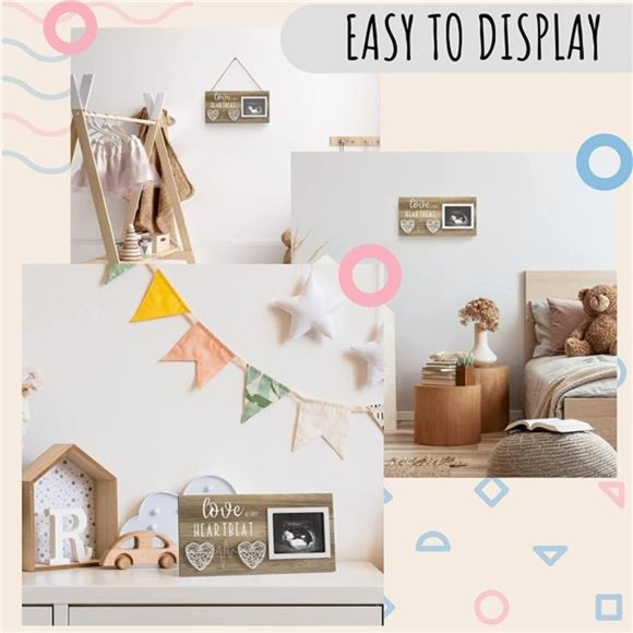 Baby Sonogram Picture Frame 4" x 3" Ultrasound Photo - Pregnancy Announcements - Picture 5 of 7